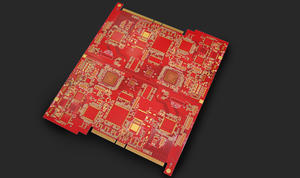 universal 6L red 6-4mil min-hole 0.3mm FR4 gold-finger board  price