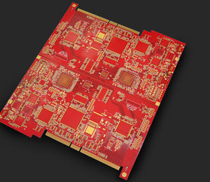 6L red 6-4mil min-hole 0.3mm FR4 gold-finger board 