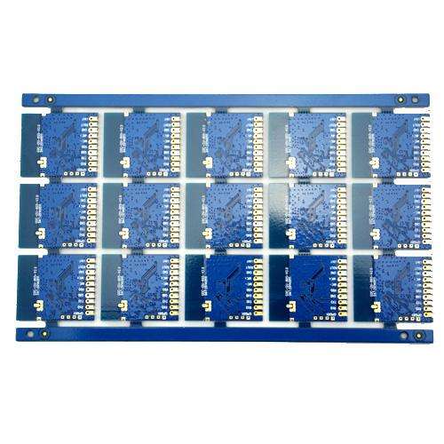 2L FR4 thickness1.6mm blue plated half hole circuit board