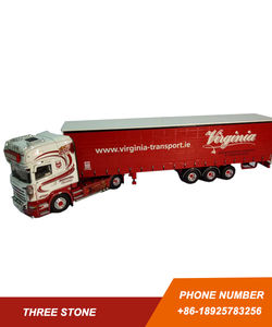 Diecast truck and tractor with trailer model