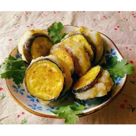 fried eggplant with meat stuffing