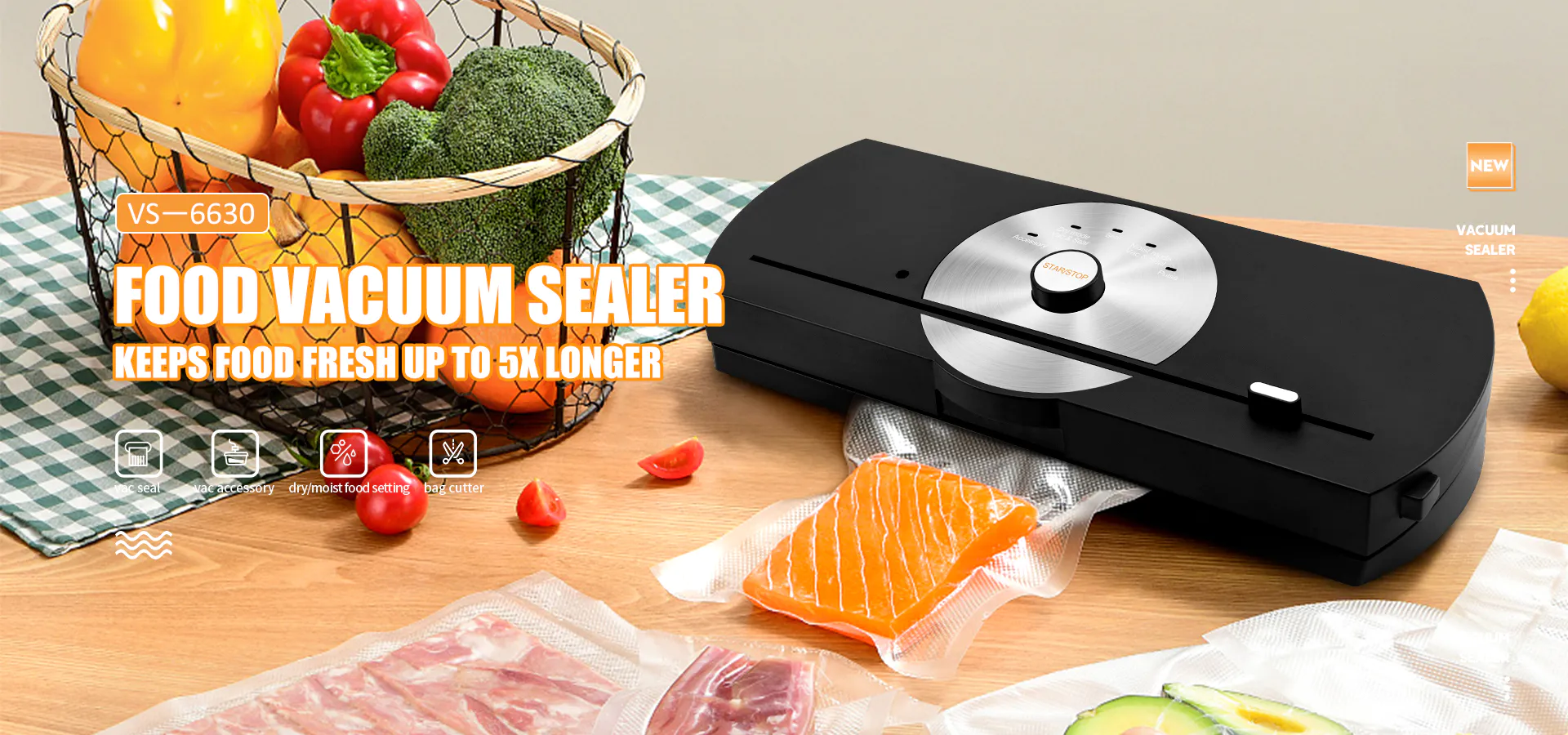 Household Kitchen Use Small Food Vacuum Sealer