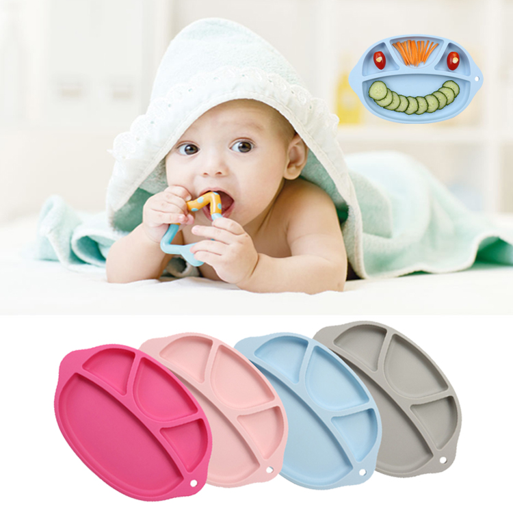 Wholesale non slip silicone placemat plate for baby feeding