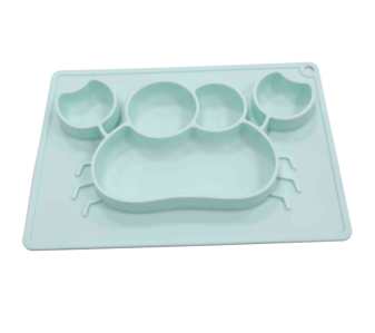 Wholesale OEM silicone baby plate promotes self-feeding