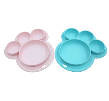 Customized BPA free wholesale silicone plates for baby feeding