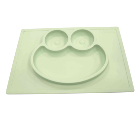 unbreakable cute frog silicone divided plate