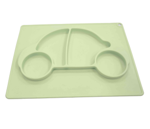 Car silicone divided plate reduces feeding mess fits most highchairs
