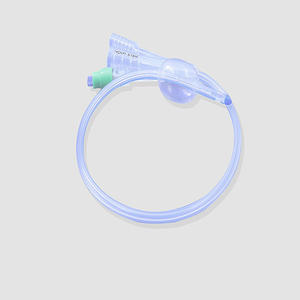 Disposable 100% all silicone urinary catheter 2way 3way foley catheter with size