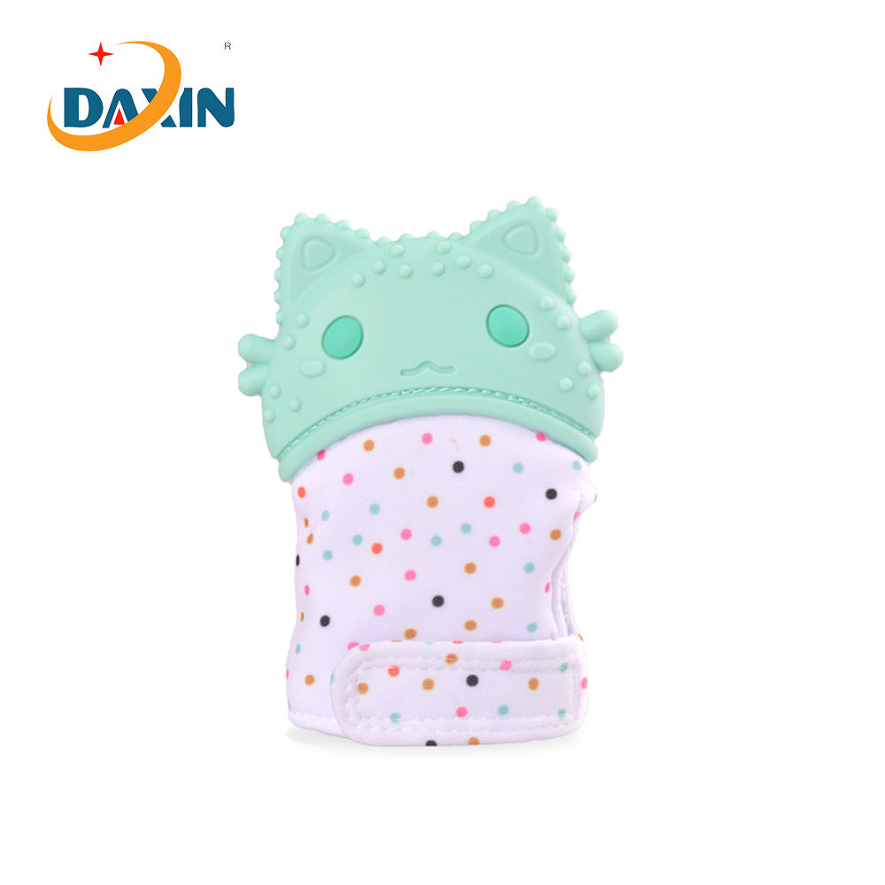 BPA Free Food Grade Silicone clothing baby teether gloves for babies toddler wholesale factory 