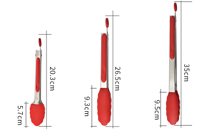 Guangdong silicone manufacture ,FDA food grade silicone kitchen tong for cooking,soft hand feel,  BPA free