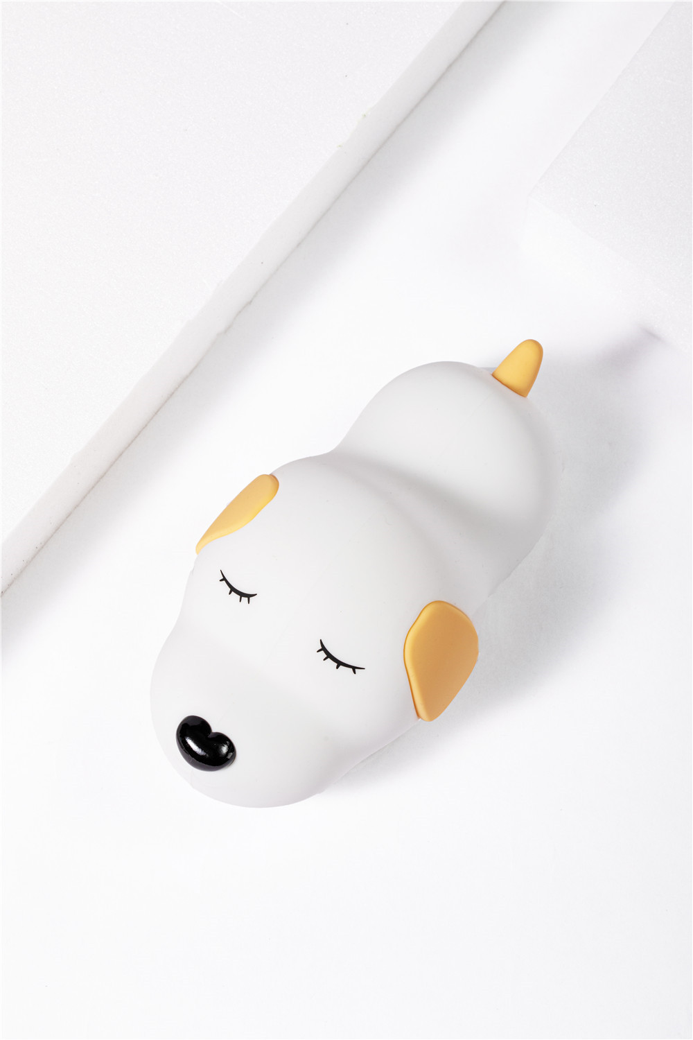 lovely chargeable colorful silicon puppy night lamp
