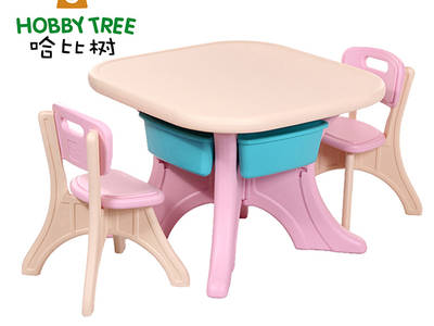 Children learning table and chairs for daycare center