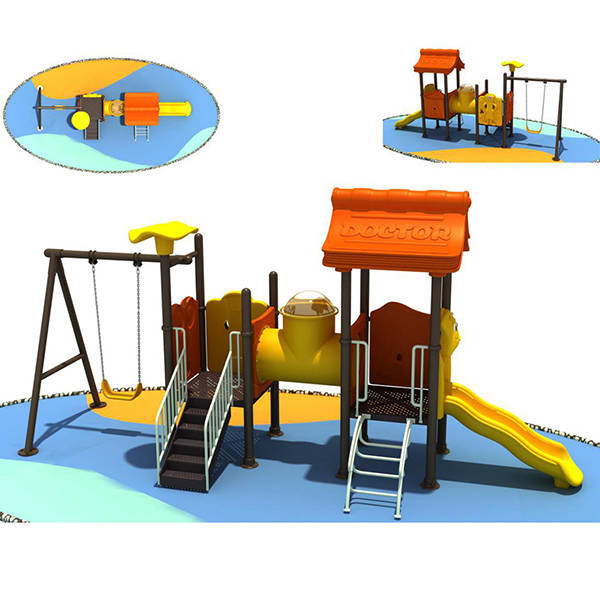 Outdoor Playground Slide and Swing for Children