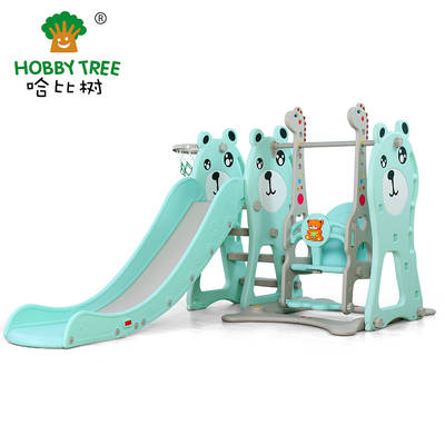 Three bear theme hot selling kids slide and swing for family use