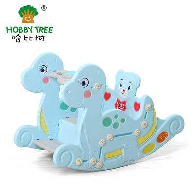 New product dinosaur theme kids plastic rocking rider toy
