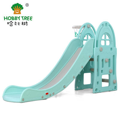 Castle theme cheap plastic indoor slide for family use