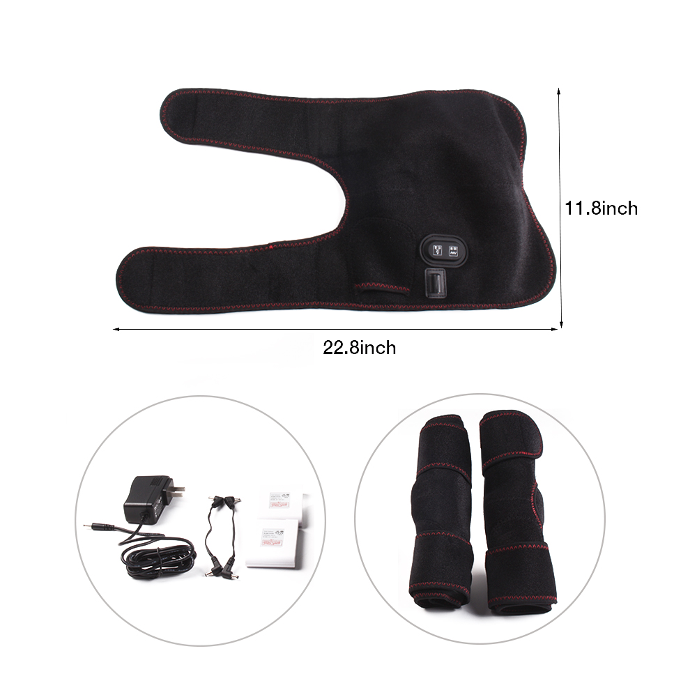 Heating Knee Pads for Pain Relief Adjustable Far-Infrared DC Adapter or USB Port Electric Massaging