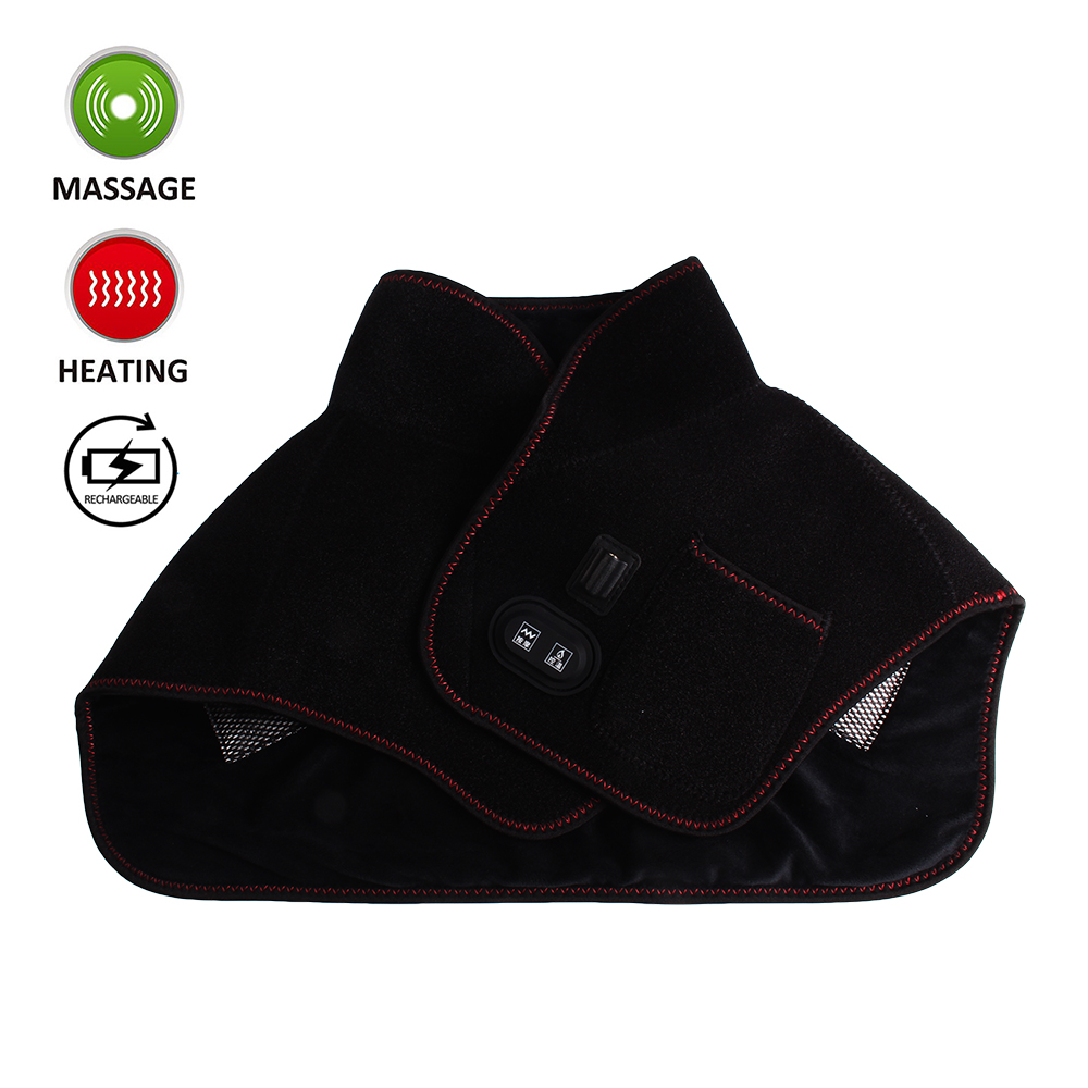 Electric Massaging Neck and Shoulder Heat Wrap with USB Plug