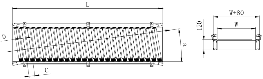 Straight Edge-trimming Roller Conveyor