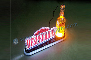 verlicht bierfles display op maat gemaakt