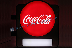 Coca Cola ledde vakuumbildad skylt