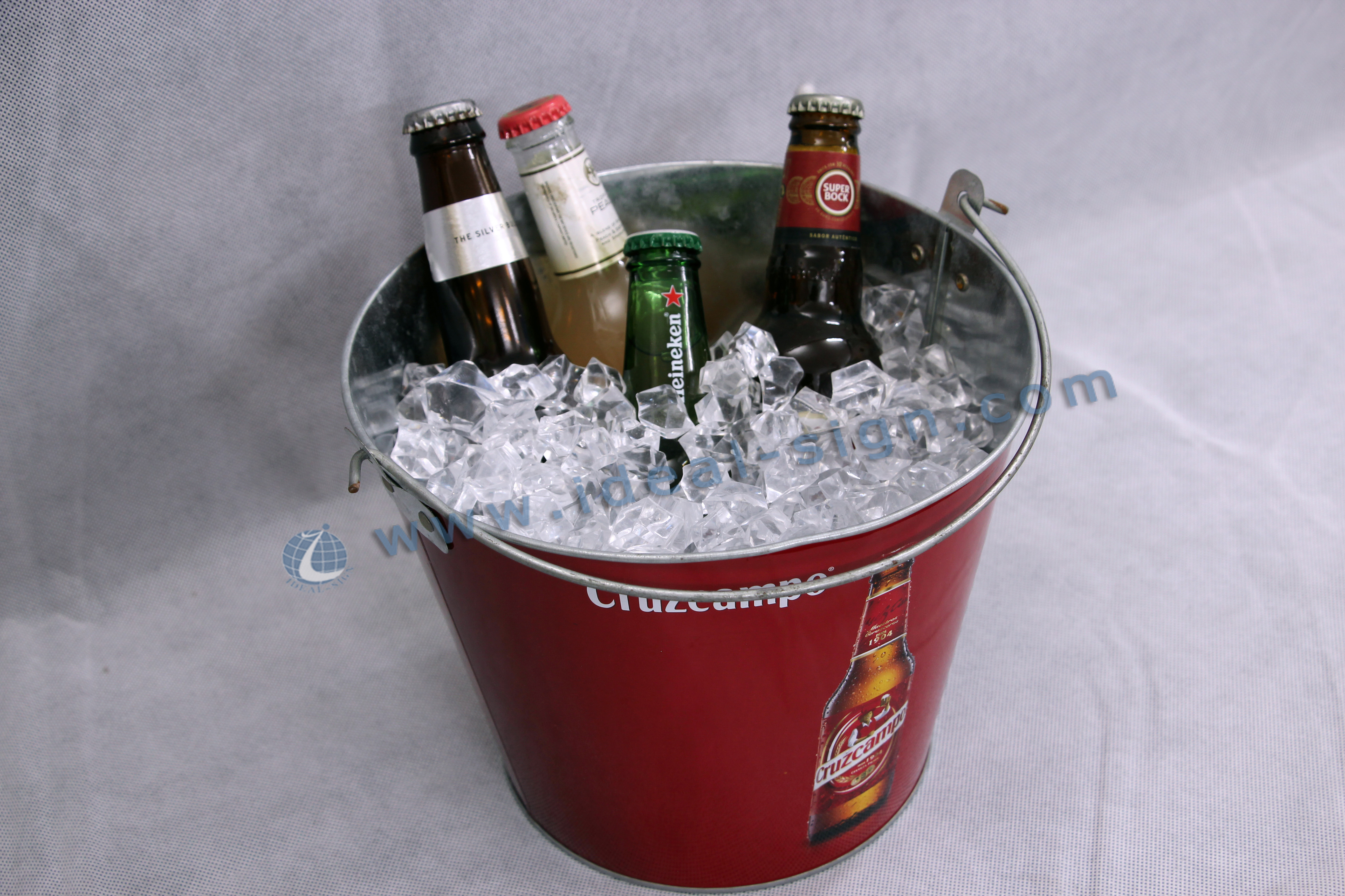 tinplate ice buckets for beer and wine