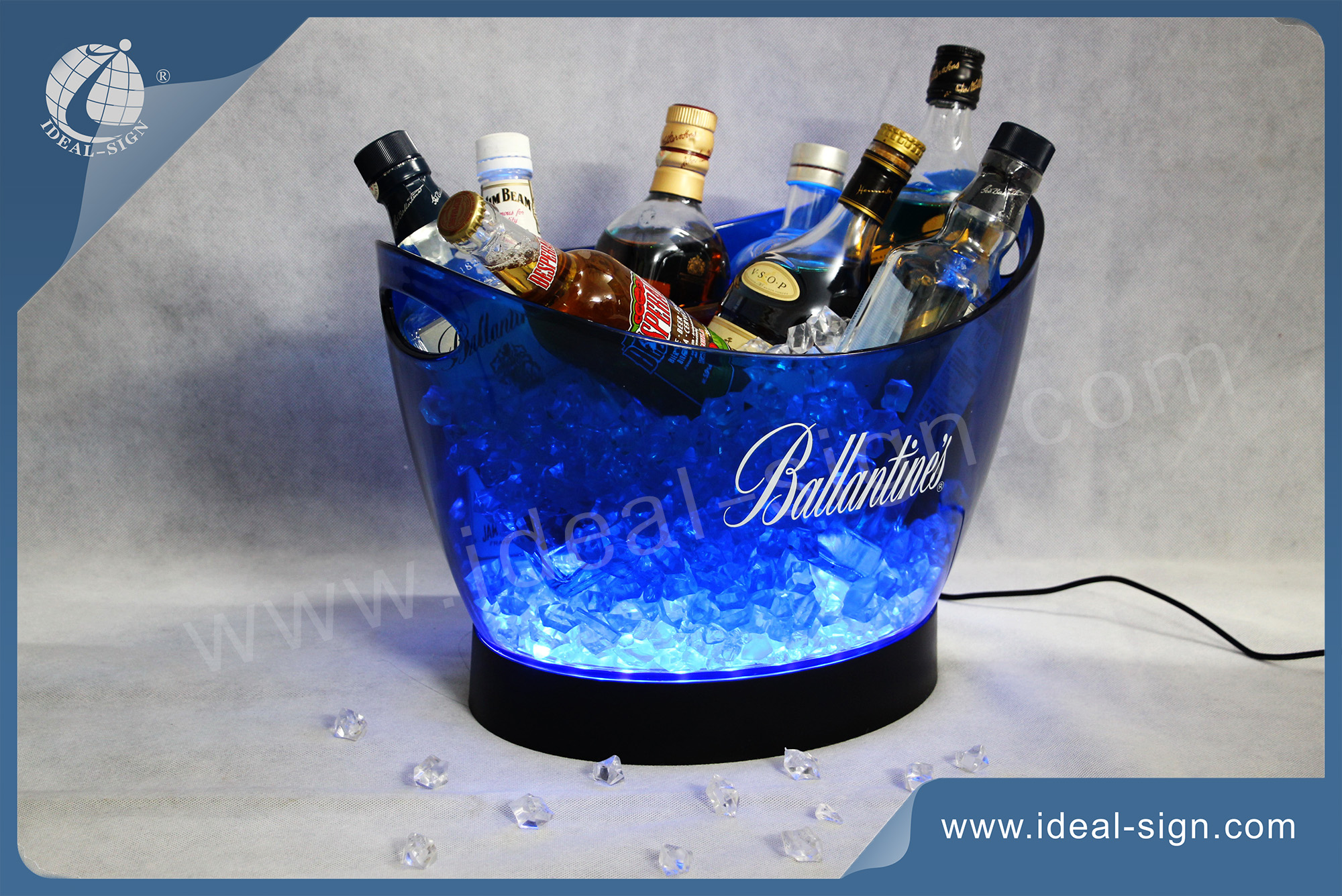 Wholesale 12L PS Big Light Up Led Ice Buckets In Bar