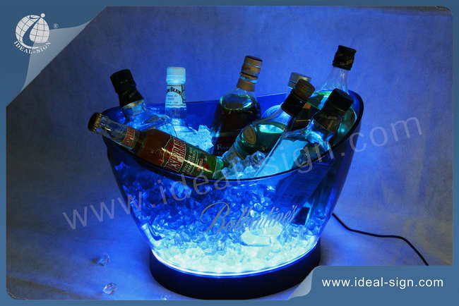 Wholesale Plastic Ice Buckets Beer Coolers with 40pcs LEDs inside for Bar  and Parties Tubs