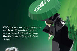 Bar Top Bottle Opener & Cap Catcher