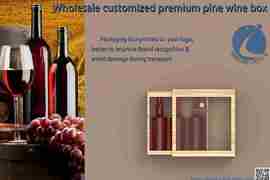 Wholesale Customized premium pine wine box