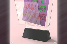 LED Acrylic Magnetic Double Sided Menu Holder