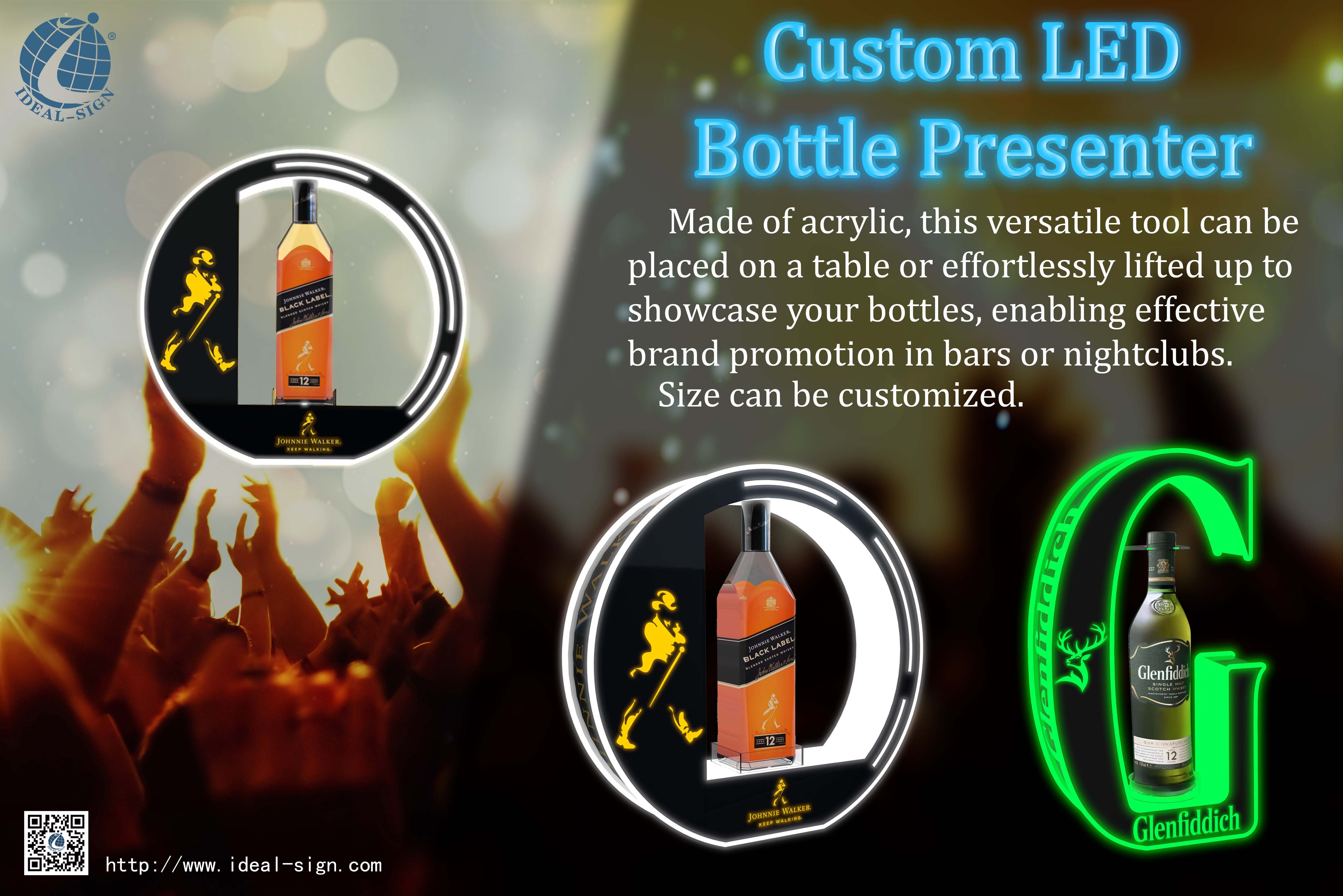 Custom LED Bottle Presenter