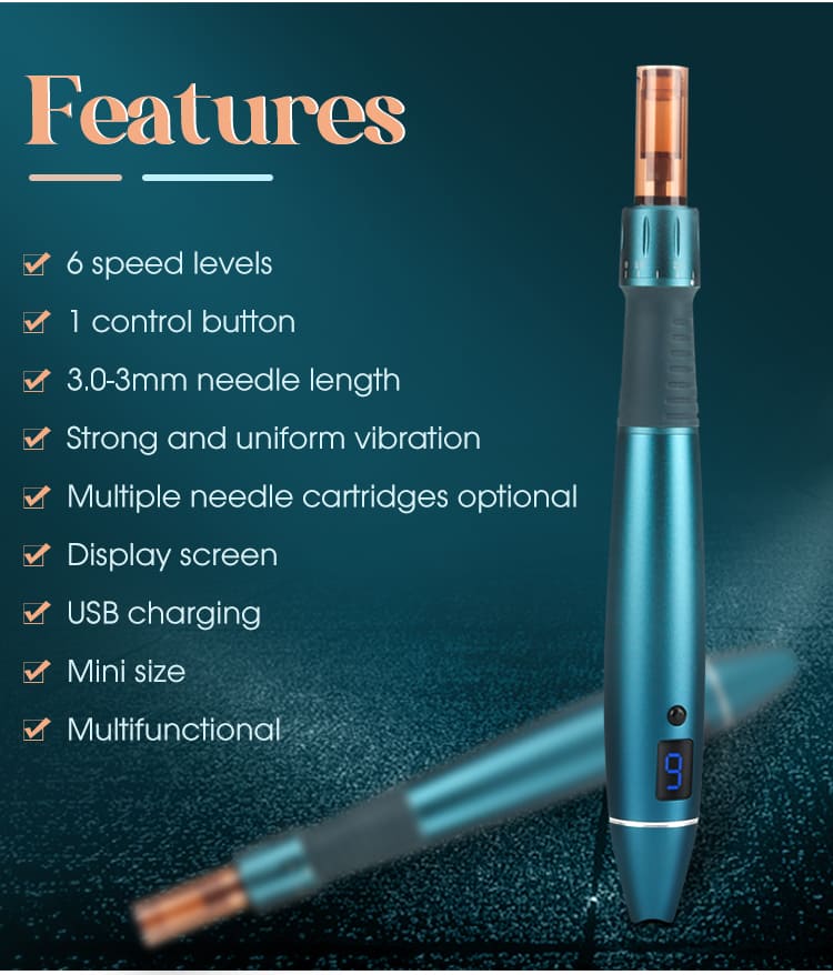 Wireless Electric Nano Needling Derma Pen - Features