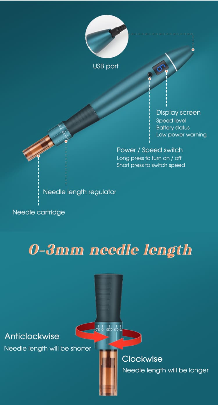 Wireless Electric Nano Needling Derma Pen - Sturecture