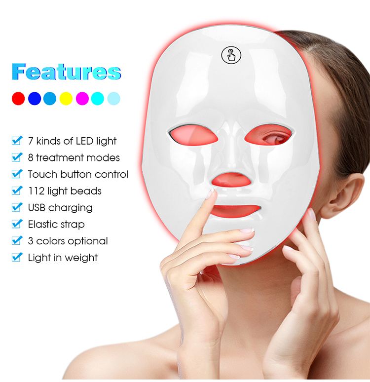 LED Facial 7-Color  Beauty Mask - Features