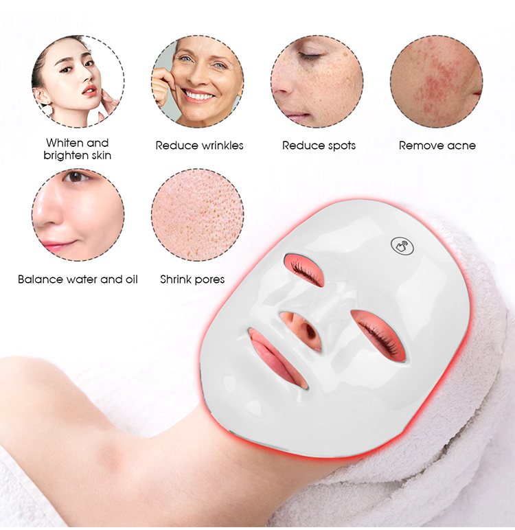 LED Facial 7-Color  Beauty Mask - Functions