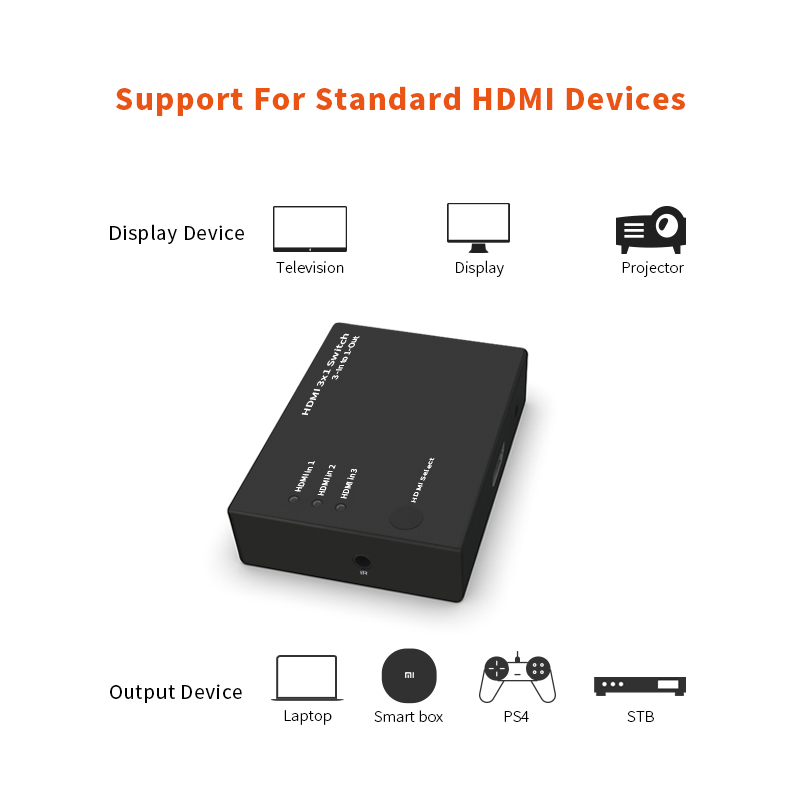 3 in 1 Out HDMI Switch Box 