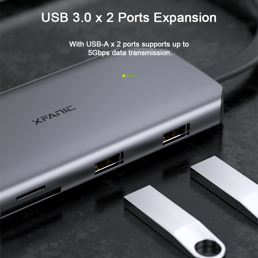 8 Ports USB C Hub for MacBook Pro