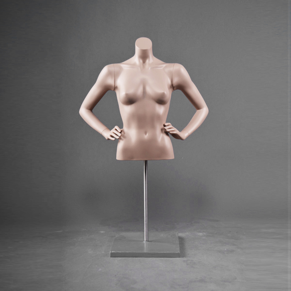 Mezzo corpo che appende il busto femminile mezzo manichino del busto con le braccia (collezione di manichini per busto femminile appeso serie DF)