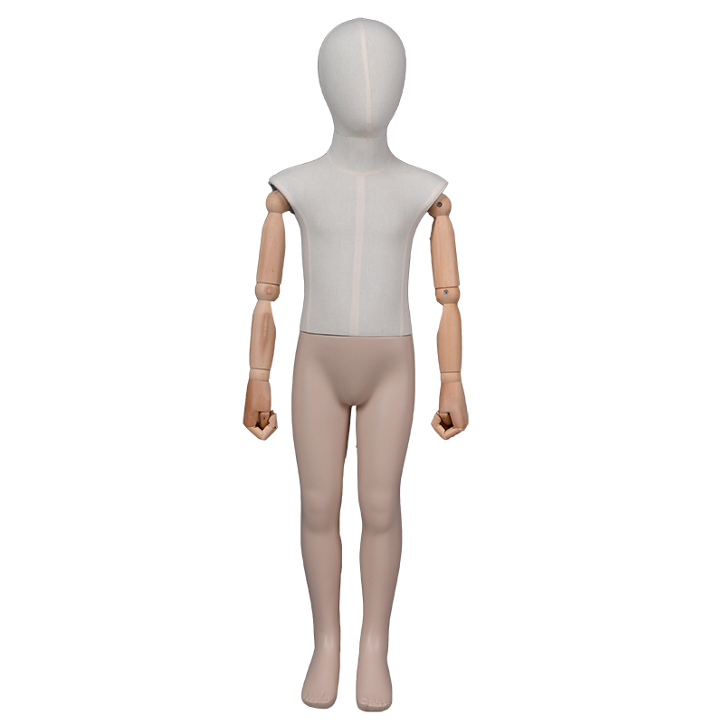 Fabric wrapped mannequin kids standing child display mannequins for clothing display (KMZ )