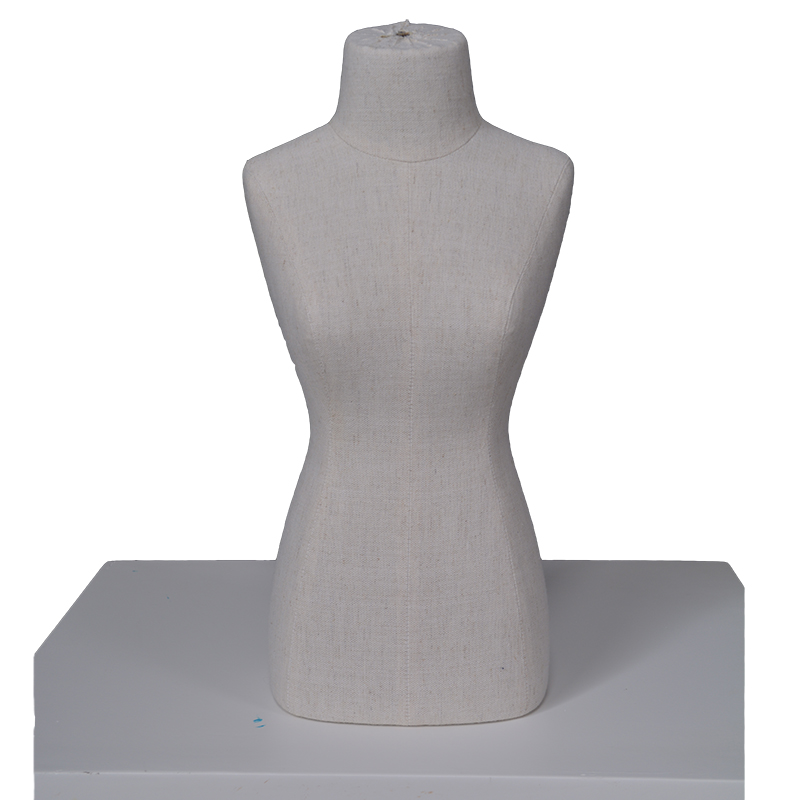 Cheap wholsale fabric form mannequin necklace display mannequin bust(DMH)