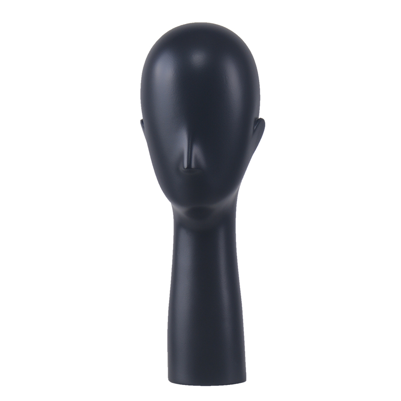 Customized black mannequin head fiberglass mannequin head for accessories display