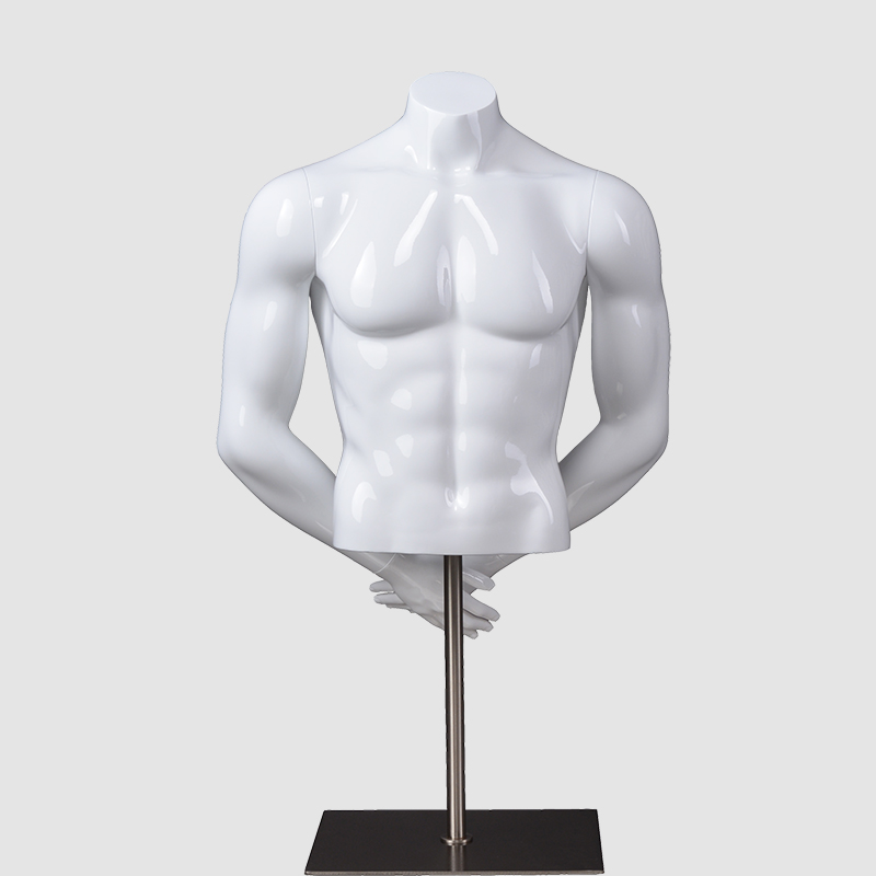 Half body male mannequin muscle male torso mannequin(HS series male torso with stand)