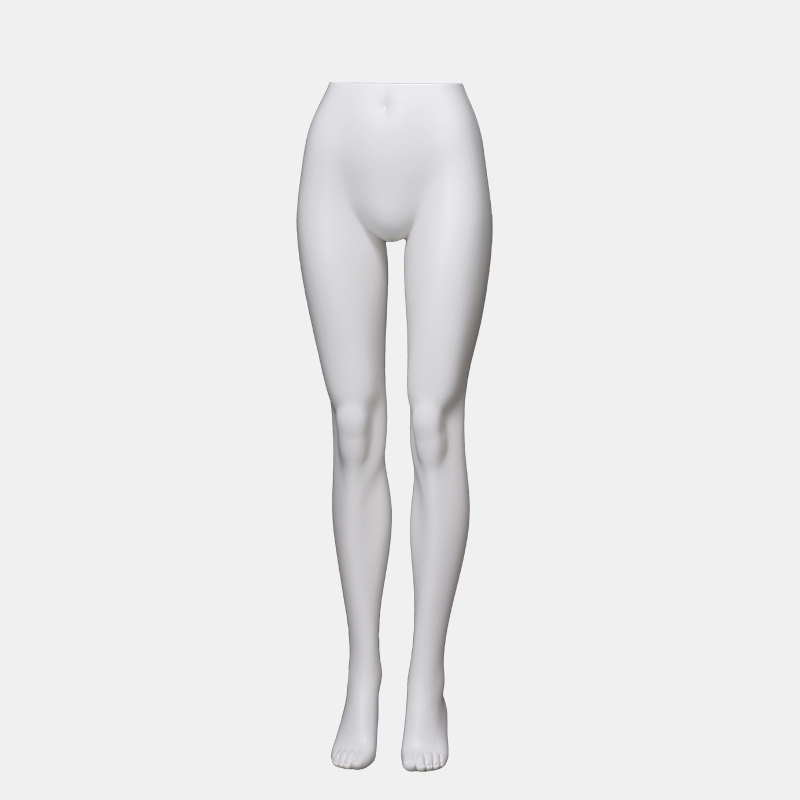 Customized matte white half body torso mannequins female leg for sale(QMH)