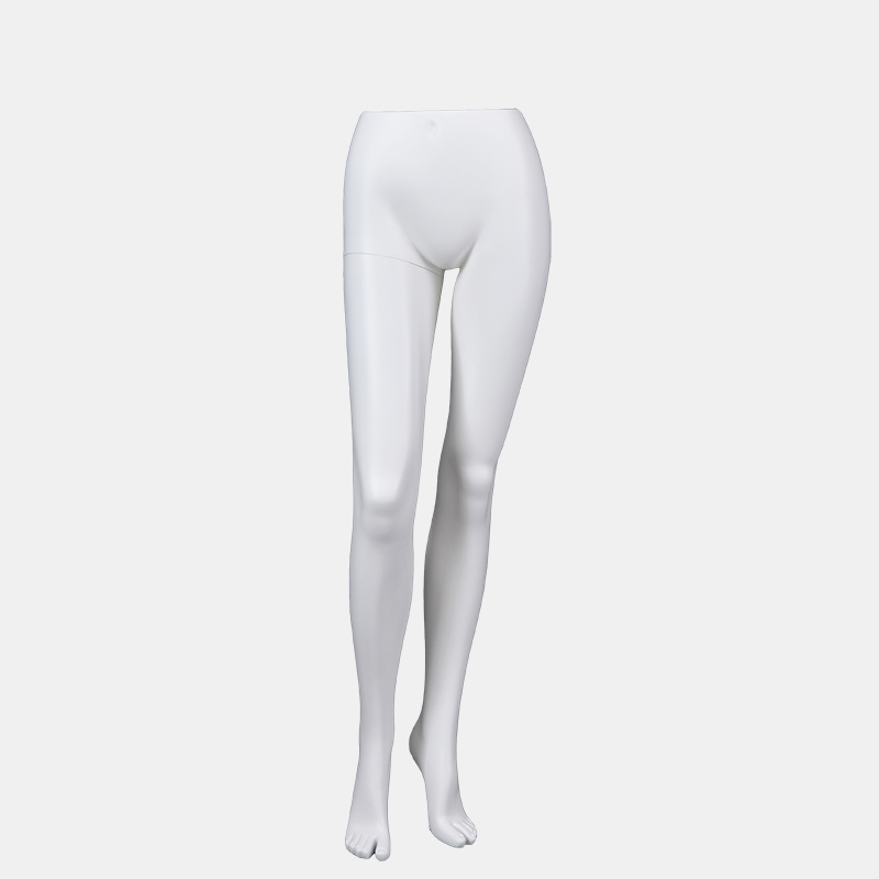 Matte white fashion half leg mannequin for trousers(IBH)