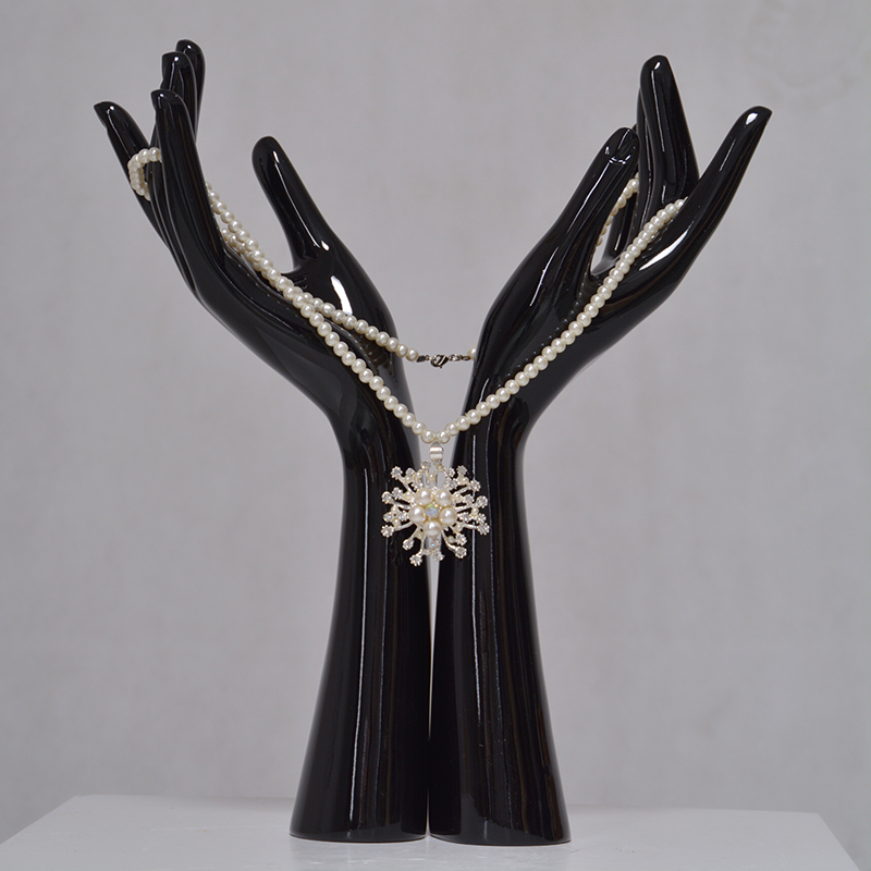 Display mannequin fiberglass black jewelry hand display for sale(AH)