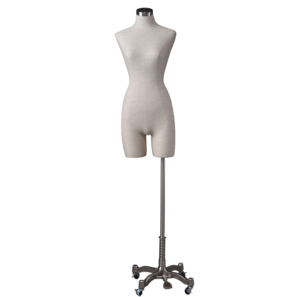 Customized fabric covered mannequins female half torso mannequin (ODM)