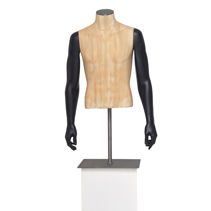 Maniquí de torso masculino de medio cuerpo personalizado para exhibición de ropa (TCH)