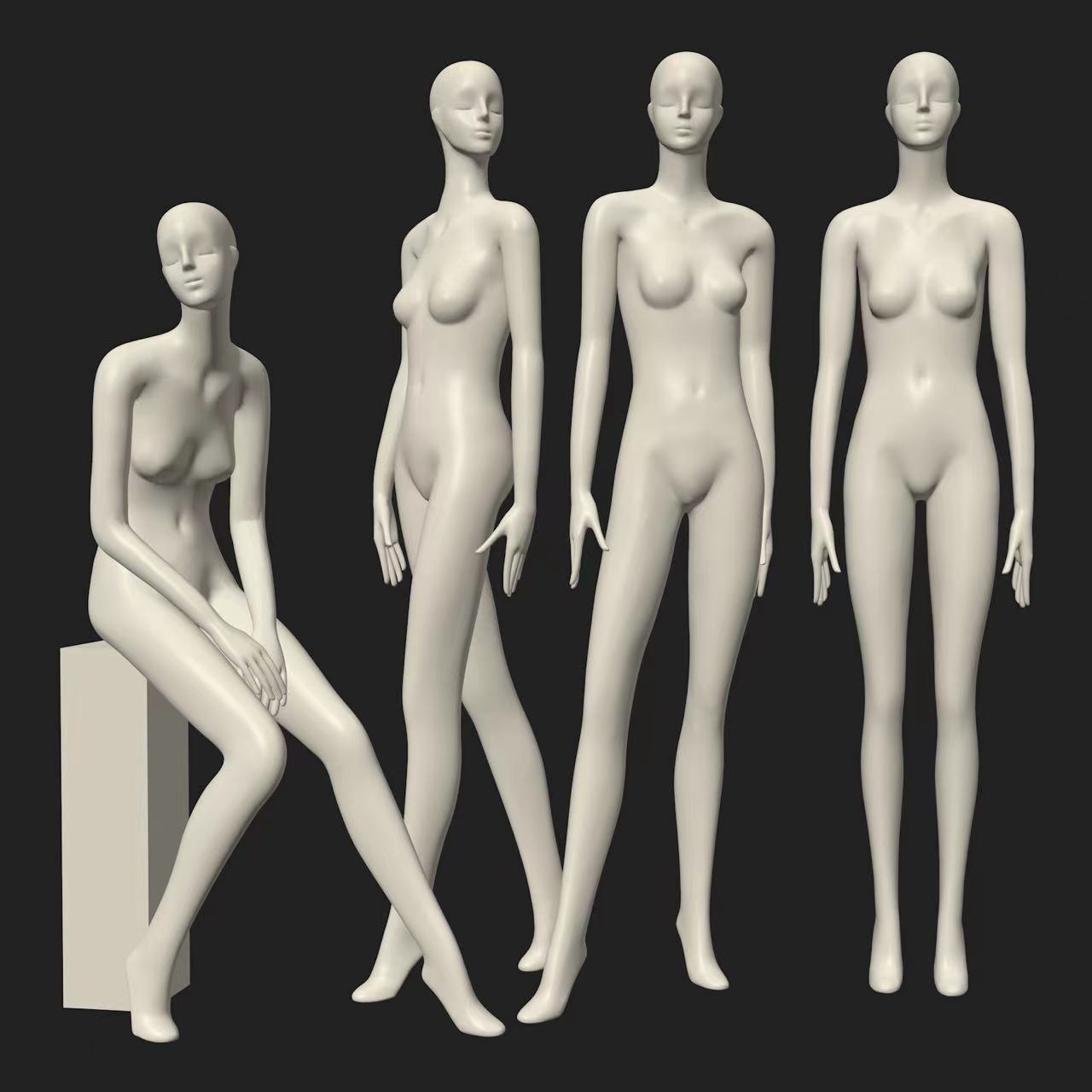 Factory direct window display mannequin abstract models fashion female mannequins full-body dummy mannequins women's clothing mannequins
