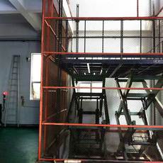 Cargo hydraulic elevator fixed scissor lift